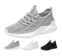 Generisch Baskets à lacets pour homme - Légères et respirantes - Chaussures de jogging - Chaussures de marche - Chaussures de loisirs - Chaussures d'entraînement, gris, 41 EU