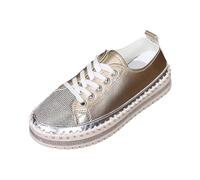 Generisch Baskets à paillettes pour femme - Chaussures de course douces et plates - Chaussures de sport à paillettes - Semelle antidérapante - Chaussures de loisirs - Chaussures basses à enfiler