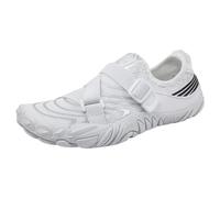 Generisch Baskets aquatiques pour femme pour activités de plein air, promenades sur la plage, avec design à séchage rapide autour du pied, fermeture, Blanc., 43 EU