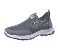 Generisch Baskets d'été en maille respirante pour homme : chaussures de sport à enfiler avec semelle souple, chaussures de course antidérapantes, amortissement, chaussures de fitness, couleur unie