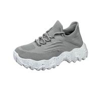 Generisch Baskets d'hiver pour femme, chaussures de sport, chaussures de loisirs pour femme, couleur unie, semelle antidérapante, printemps, maille douce et respirante, semelle épaisse confortable