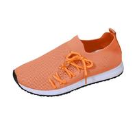Generisch Baskets Fly Weaving, chaussures de sport pour femme, blanches, unies antidérapantes, chaussures décontractées, noires, chaussures de course légères et respirantes, chaussures de loisirs
