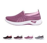 Generisch Baskets orthopédiques pour femme - Maille - Semelle d'été - Chaussures diabétiques - Légères - Largeur H - Chaussures de course - Pieds larges - Confortables - Pour l'extérieur, Violet, 38
