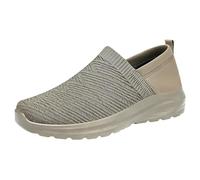 Generisch Baskets orthopédiques pour homme - Été - Respirantes - Largeur H - Chaussures de loisirs légères - Antidérapantes - Sans lacets - Couleur unie, café, 40 EU