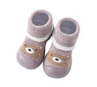 Generisch Baskets pour bébé 2026 - Premières chaussettes épaisses et chaudes avec semelle antidérapante pour nouveau-né, lilas, 22 EU