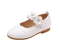 Generisch Baskets pour bébé avec motif floral pour princesses - Chaussures de danse douces pour enfants - Pour étudiants - Semelle unique durable, Blanc., 32 Big Kid