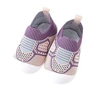 Generisch Baskets pour bébé pour nouveau-né - Chaussures respirantes et douces avec semelle antidérapante pour garçons et filles, lilas, 24 EU