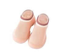 Generisch Baskets pour bébé pour tout-petits, chaussures de sport unies avec contact au sol, confortables, pour garçons et filles, chaussures respirantes pour les découvertes actives, Rose, 23 EU