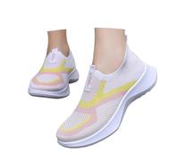 Generisch Baskets pour femme, chaussures orthopédiques à enfiler, chaussures de sport légères, confortables à enfiler, chaussures de marche, respirantes et plates pour l'extérieur, chaussures de