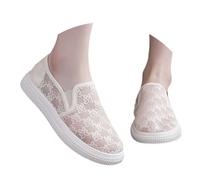 Generisch Baskets pour femme - En dentelle - Respirantes - Élégantes - Pour les loisirs - Pour la fête de la bière - Pour le sport, la marche, l'été, kaki, 38.5 EU