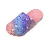 Generisch Baskets pour femme - Pour l'hiver - Intérieur - Coloré - Chaussons moelleux - Antidérapants - Doux - Fond épais - Pour hommes et femmes - En coton - Chaussures orthopédiques - Ballerine
