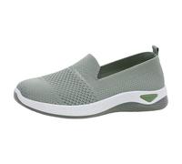 Generisch Baskets pour femme - Sans lacets - Légères - Pour la marche, le tennis, le fitness, le jogging - Respirantes - Antidérapantes - Respirantes - Légères, vert, 38 EU