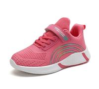 Generisch Baskets tendance en maille à lacets pour chaussures de course décontractées et confortables avec design respirant pour les activités actives, Rose, 34 EU