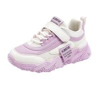 Generisch Baskets tendance pour chaussures de loisirs confortables avec profil plat, fond épais, dessus en maille antidérapante, laçage respirant, boucles à crochet, lilas, 31 EU