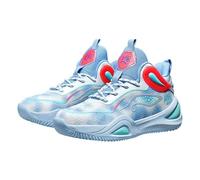 Generisch Baskets tendance pour jeunes filles comme chaussures de basket-ball pour les activités scolaires avec semelle résistante pour les terrains en béton les défis sportifs, bleu ciel, 40 EU