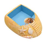 Generisch Bassin d'eau pour crabe ermite, ermite, crabe ermite, avec rampe d'escalade, rampe pour reptiles en résine, accessoires de cage d'aquarium