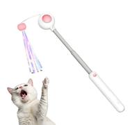 Generisch Bâton à ressort pour chat | Canne de jeu pour chat avec couronne à plumes - Jouet d'entraînement pour instinct de chasse intérieur extérieur appartement voyage divertissement contre l'ennui