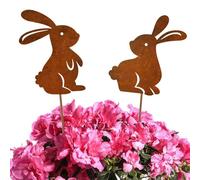 Generisch Bâtons de lancer de lapin, stand de valeur de Pâques - Insert de sol mignon en fer de Pâques - Accessoires de décoration pour la maison et l'extérieur - Bouchons de jardin - Accessoires pour