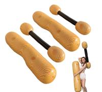 Generisch Battle Log - Lot de 4 radeaux gonflables - Pour la lutte de la bataille - En grain de bois - Pour les sports nautiques