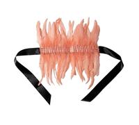 Generisch Bavoir en plumes comme accessoire élégant pour un bal de fin d'année, pour des décorations de costume de performance époustouflantes avec une finition de qualité supérieure et un design