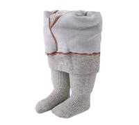 Generisch Bébé Fille Polaire Serrée Enfant Bas Épais Leggings Tricoté Pied Serré Fille Chaud Hiver Collants avec Nœud, gris, XXL