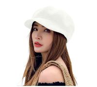 Generisch Béret basque octogonal pour femme avec languette de canard pour les excursions d'été Protection solaire, Blanc., 55-60