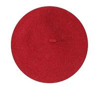 Generisch Béret Laine Lady British / Hiver Version Coréenne Chapeau à bourgeons Système de jour littéraire Tout Béret Femme Jaune, Bordeaux, taille unique