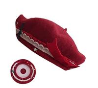 Generisch Bérets pour femmes - Chapeau de costume mignon et chaud - Avec ornement Béret français pour femmes | Pour filles et adultes Noël Saint-Valentin Cadeau de vacances, Noeud papillon