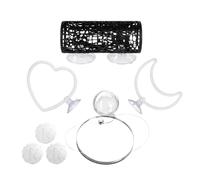 Generisch Betta Enrichment Toys - Sept d'entraînement interactifs avec miroir - Décoration flottante pour aquarium - Pour cave, feuilles, tunnel, alimentation, aquariums