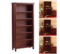 Generisch Bibliothèque faite à la main, meuble d'armoire, marron | Modèle en bois pour maison de poupée, cuisine, salon, petite maison, accessoires de décoration, chambre réaliste