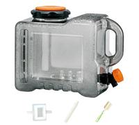 Generisch Bidon à eau avec robinet 8 l, 20 x 23,5 x 32 cm, réservoir d'eau pour camping, réservoir d'eau, rectangulaire, grand volume, avec robinet, réutilisable, pour pique-nique, caravane, randonnée