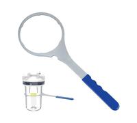 Generisch Big Blue Clé pour pompe à eau en métal avec poignée antidérapante | Ouvre-boîtier de filtre pour baignoire, robinet, ménage, évier, cuisine, salle de bain, douche