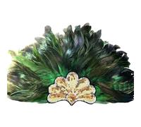 Generisch Bijou de tête pour femme - Paillettes - Samba - Plumes scintillantes - Pour carnaval, fête à thème - Brésil - Accessoire de cheveux - Pour festival, burlesque