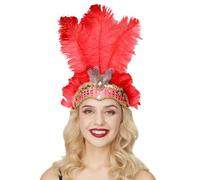 Generisch Bijou de tête Samba pour femme - Plumes - Carnaval - Fête à thème - Bijou de tête à plumes - Brésil - Accessoire pour femme - Festival burlesque - Bandeau de flamant rose