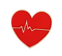 Generisch Bijoux avec signification amour croix rouge forme couleur alliage accessoires broche cadeau broche chaîne bijoux (A, taille unique)