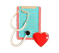 Generisch Bijoux avec signification amour croix rouge forme couleur alliage accessoires broche cadeau broche chaîne bijoux (E, taille unique)