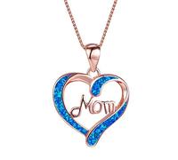 Generisch Bijoux Cadeaux Pendentif Mariage Chaîne en Forme de Mère Saint-Valentin Lettre Amour Mariée Cœur Colliers & Pignon Collier Lumineux, alliage, No Gemstone