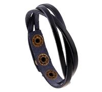 Generisch Bijoux de corps pour hommes Bracelet en cuir Punk Wrap Bracelet tressé Femmes Vierge La Colonne Bracelet, taille unique, Cuir, Pas de gemme