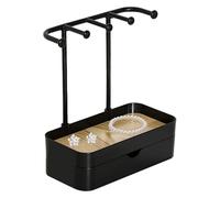 Generisch Bijoux de porte à bijoux, 23 cm, double couche en ABS et bois avec design classique, pour chambre à coucher, garde-robe, toilettes, ou cadeau pour fille