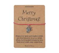 Generisch Bijoux Rhodonite Cadeau 4 Bracelet Bijoux Santa Soft Ceramic Bead Bracelet Messages Bracelet Jonc Homme Bijoux (F, One Size)