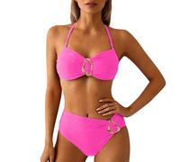 Generisch Bikini sexy Curvy Mini dos nu aspect portefeuille String Bikini à lacets Maillot de bain classique Bustier String Push Up Ventre Chemin Maillot de bain deux pièces