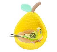 Generisch Bird Nest - Cave en forme de poire avec coussin en coton | Maison d'oiseau pour une utilisation en cage - Convient pour Lovebird, Canary, Finch, Conure, Cockatiel, Hiver et Summer Seasons