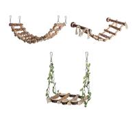 Generisch Bird Toys - Support de balançoire en bois pour perroquets, perruches, perruches, conures, amours, cacatoes, cacatoes, pinçons, etc