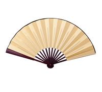 Generisch Blank Craft Éventail à main en soie pliable 8/10 pouces - Éventail pliable en soie pour écrire et peindre soi-même - Cadeau d'anniversaire