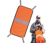 Generisch Blaze - Tableau de sécurité en maille orange - Panneau d'avertissement léger - Panneau de sécurité d'extérieur avec bandes réfléchissantes - Équipement d'extérieur pour sacs à dos, tentes