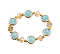 Generisch Bleu Perles Perle Bleu Phrases Bijoux String For Everyday Wear As A For Girls' Classmates And Friends Largeur En Naturelle Mm Bijoux (A, One Size)