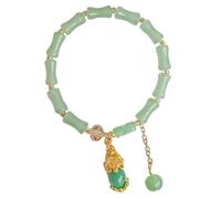 Generisch Bleu Phrases Pierres Jonc Élastique Anneaux Jade Bracelet Green Jade Bead Elastic Bracelet Jade Bracelet Jewelry For Women Message Empilable Homme Anneaux (M, One Size)