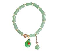 Generisch Bleu Phrases Pierres Jonc Élastique Anneaux Jade Bracelet Green Jade Bead Elastic Bracelet Jade Bracelet Jewelry For Women Message Empilable Homme Anneaux (A, One Size)