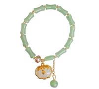 Generisch Bleu Phrases Pierres Jonc Élastique Anneaux Jade Bracelet Green Jade Bead Elastic Bracelet Jade Bracelet Jewelry For Women Message Empilable Homme Anneaux (D, One Size)