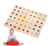 Generisch Blocs de Construction en Bois Arc-en- - Jeu de Cubes empilables Arc-en- - Jouet de Construction - Jouet éducatif sensoriel